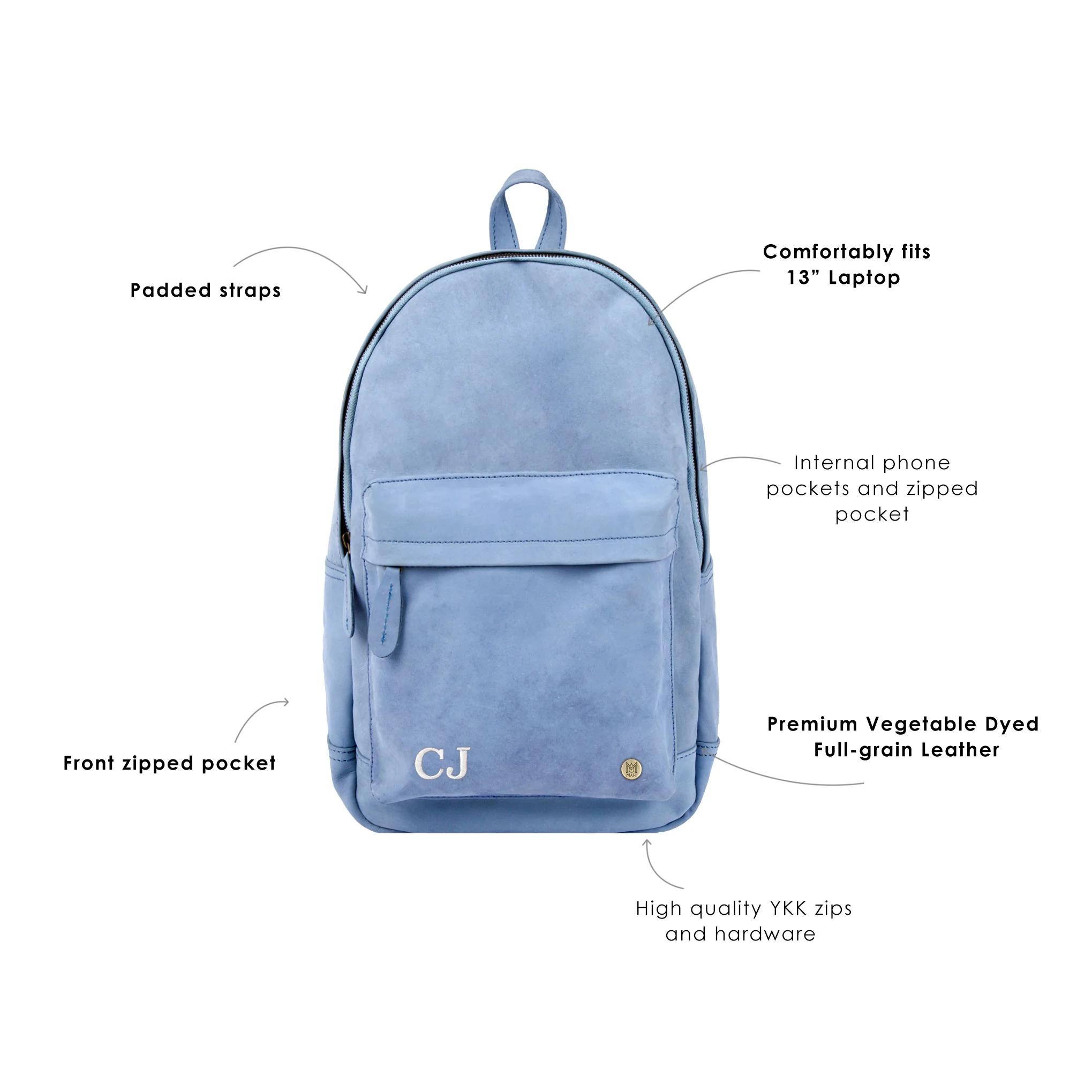 The Classic Backpack - Blue Suede - Image 4
