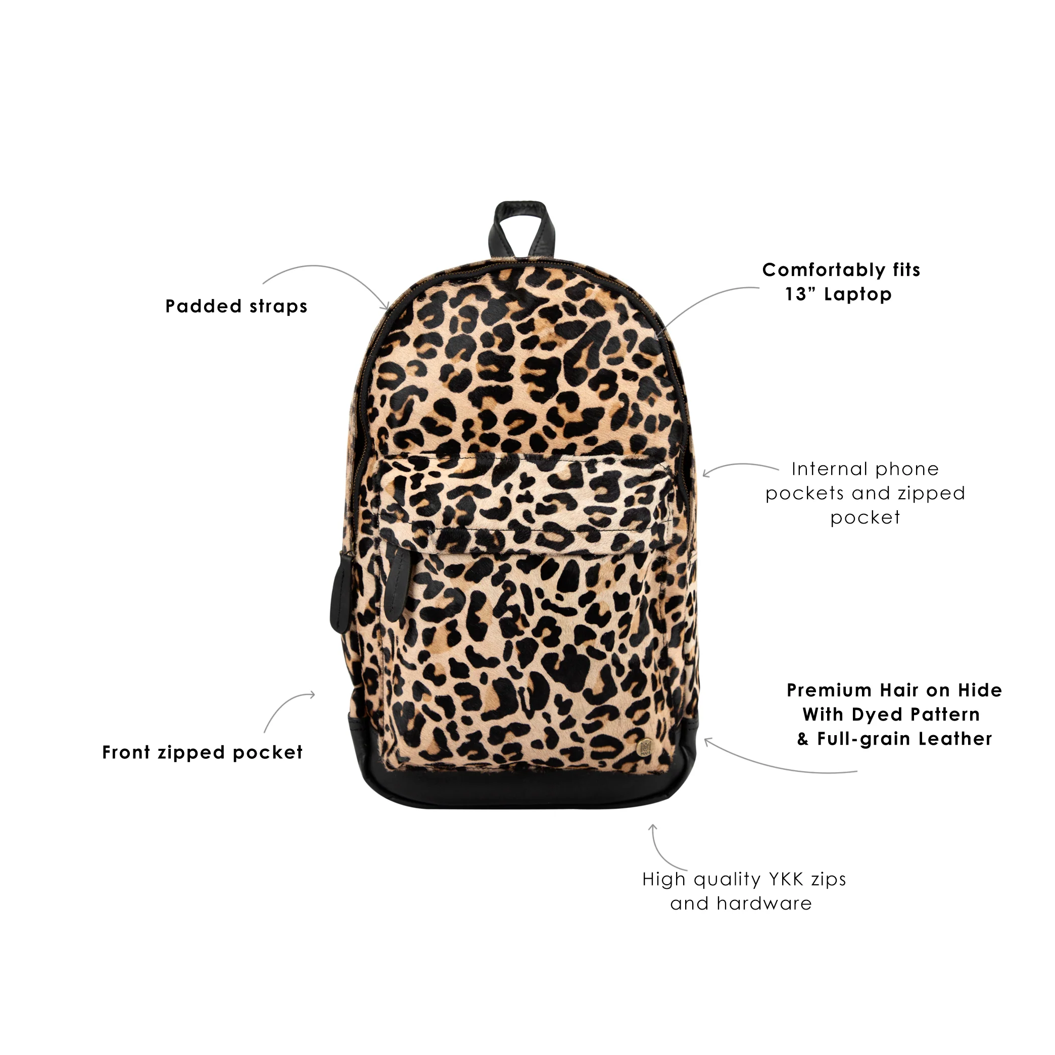 The Classic Cowhide Backpack (Leopard Print) - Image 3