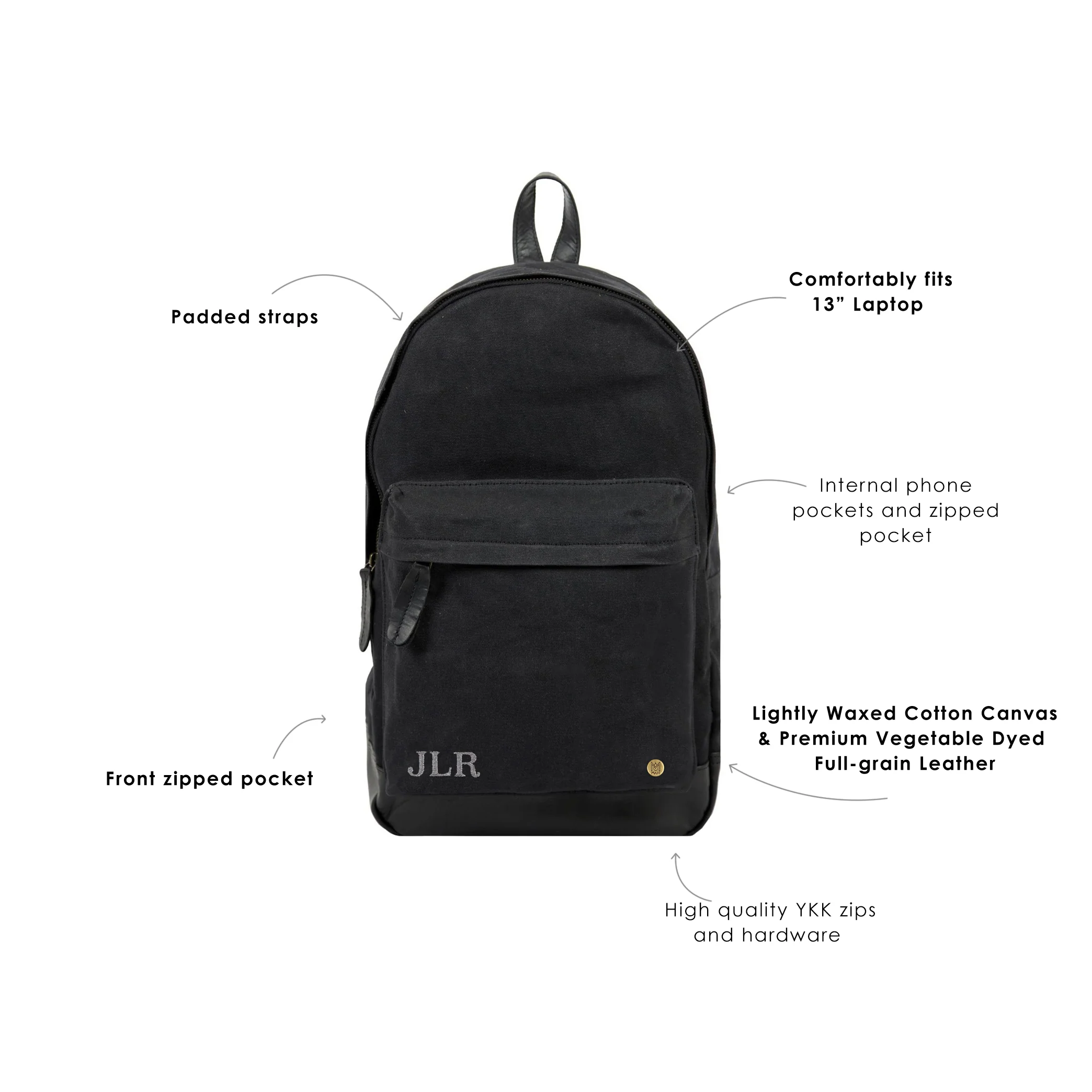 The Classic Backpack - Black Canvas - Image 4