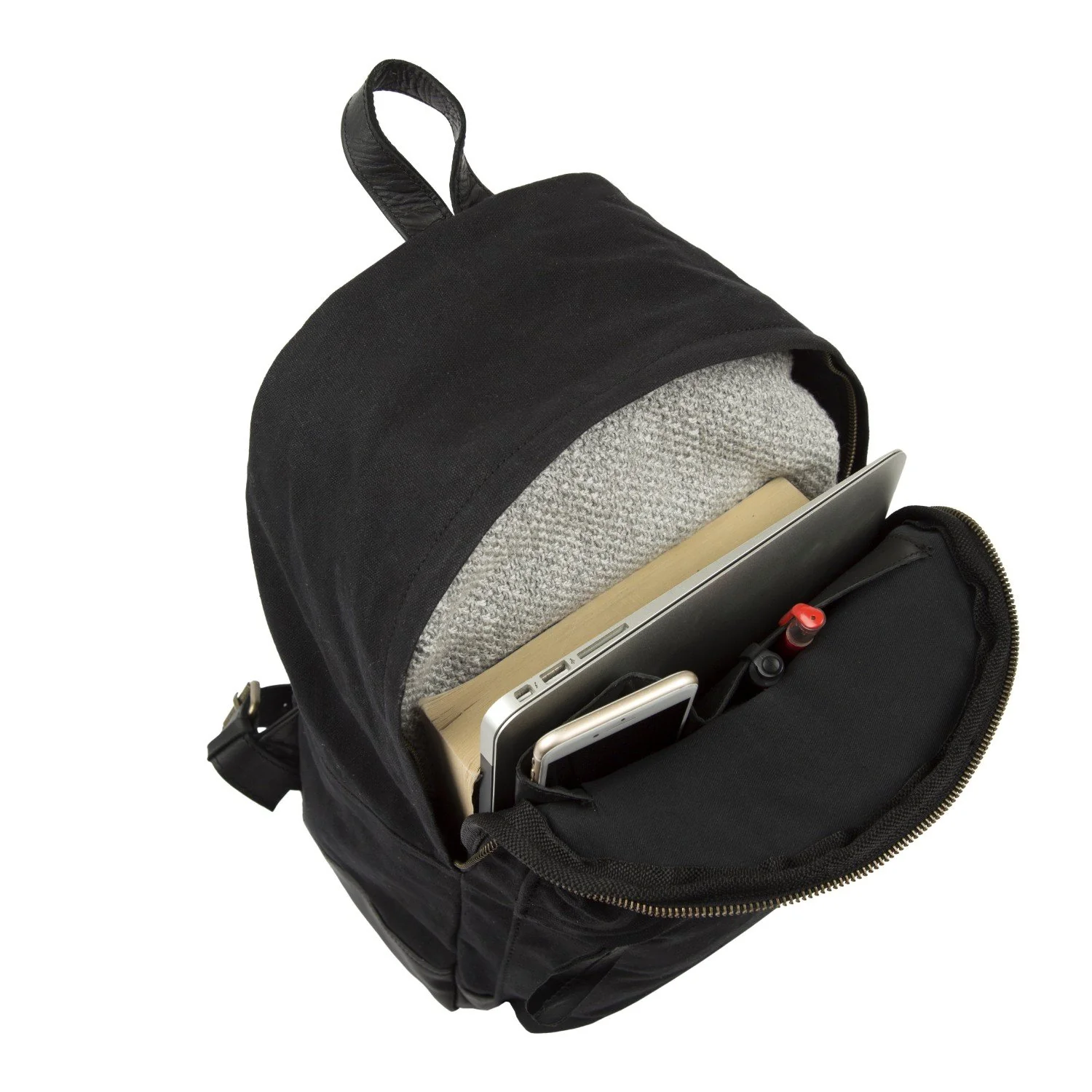 The Classic Backpack - Black Canvas - Image 5