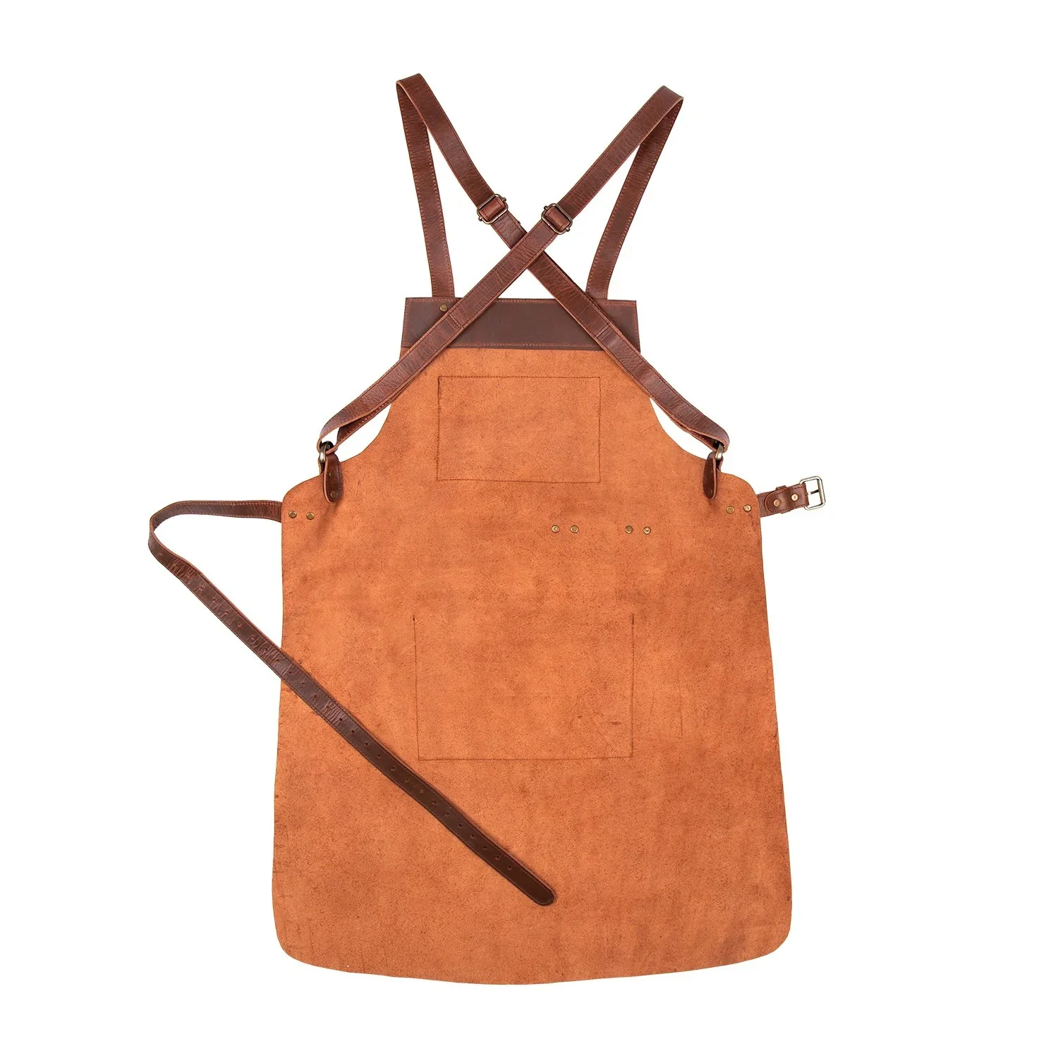 Cross Back Leather Apron - Image 8