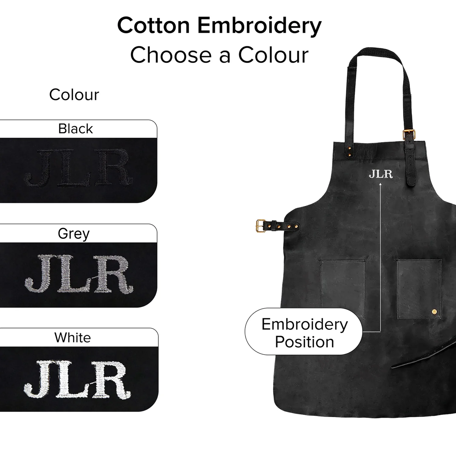 Double Pocket Leather Apron - Image 3