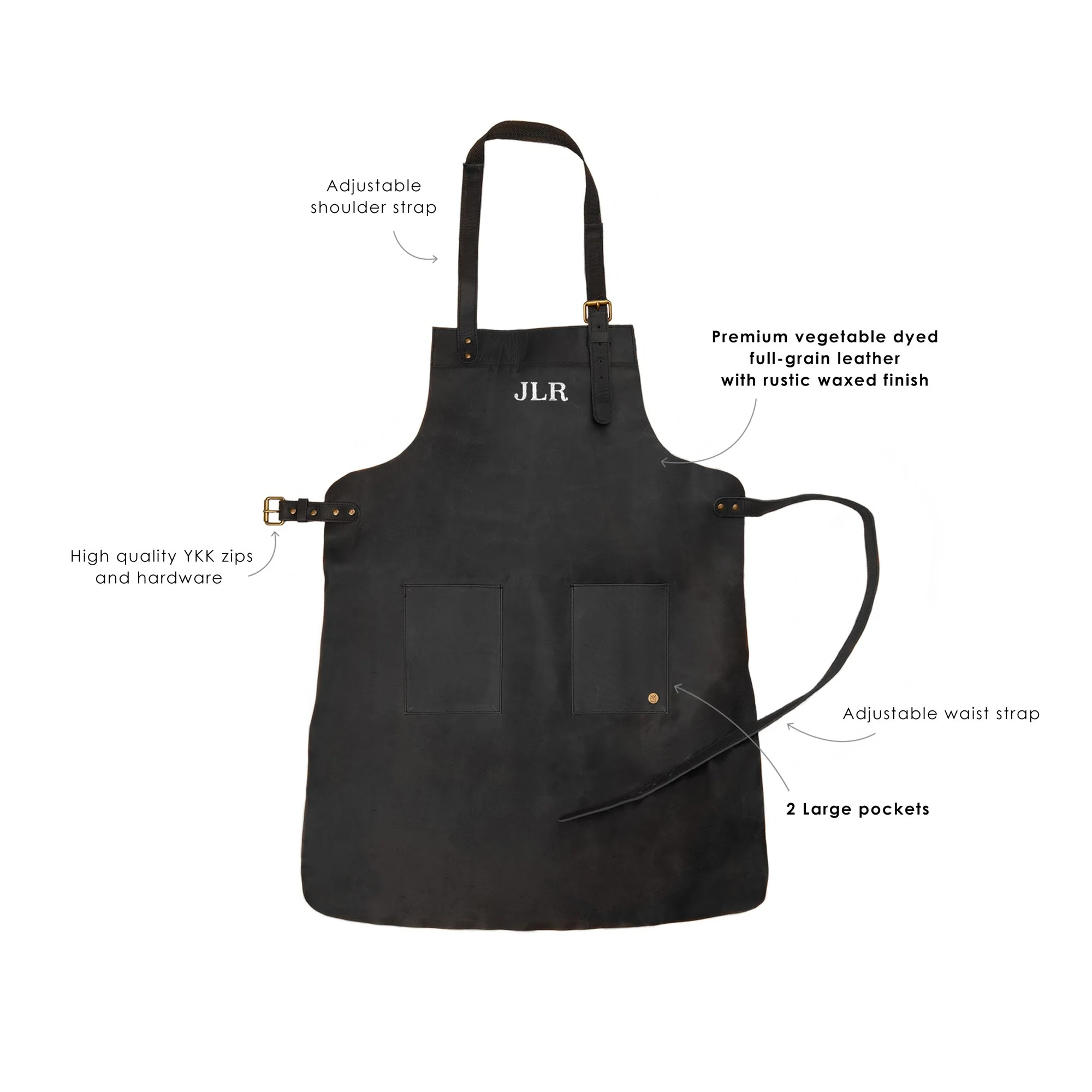 Double Pocket Leather Apron - Image 5