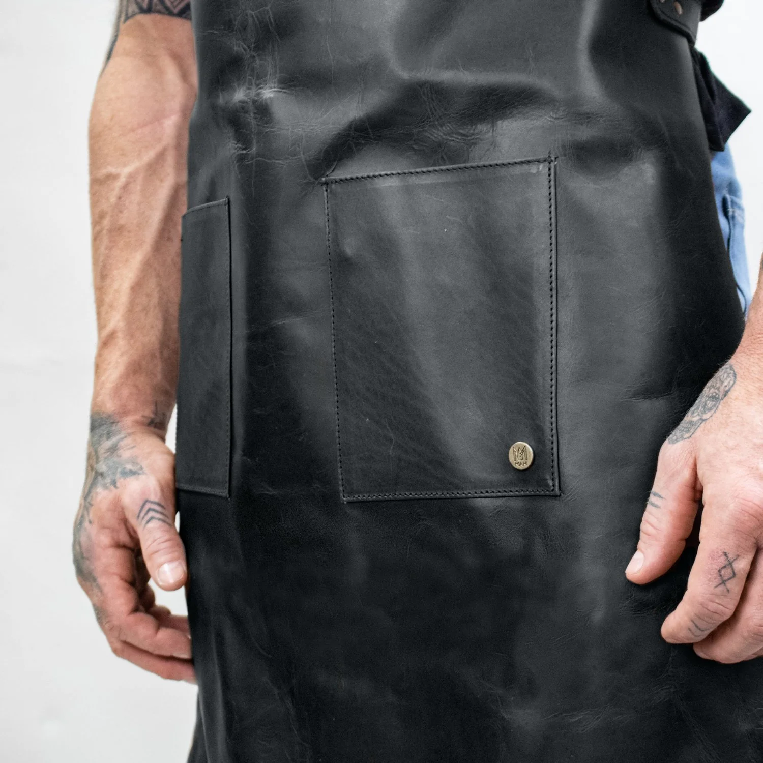 Double Pocket Leather Apron - Image 7