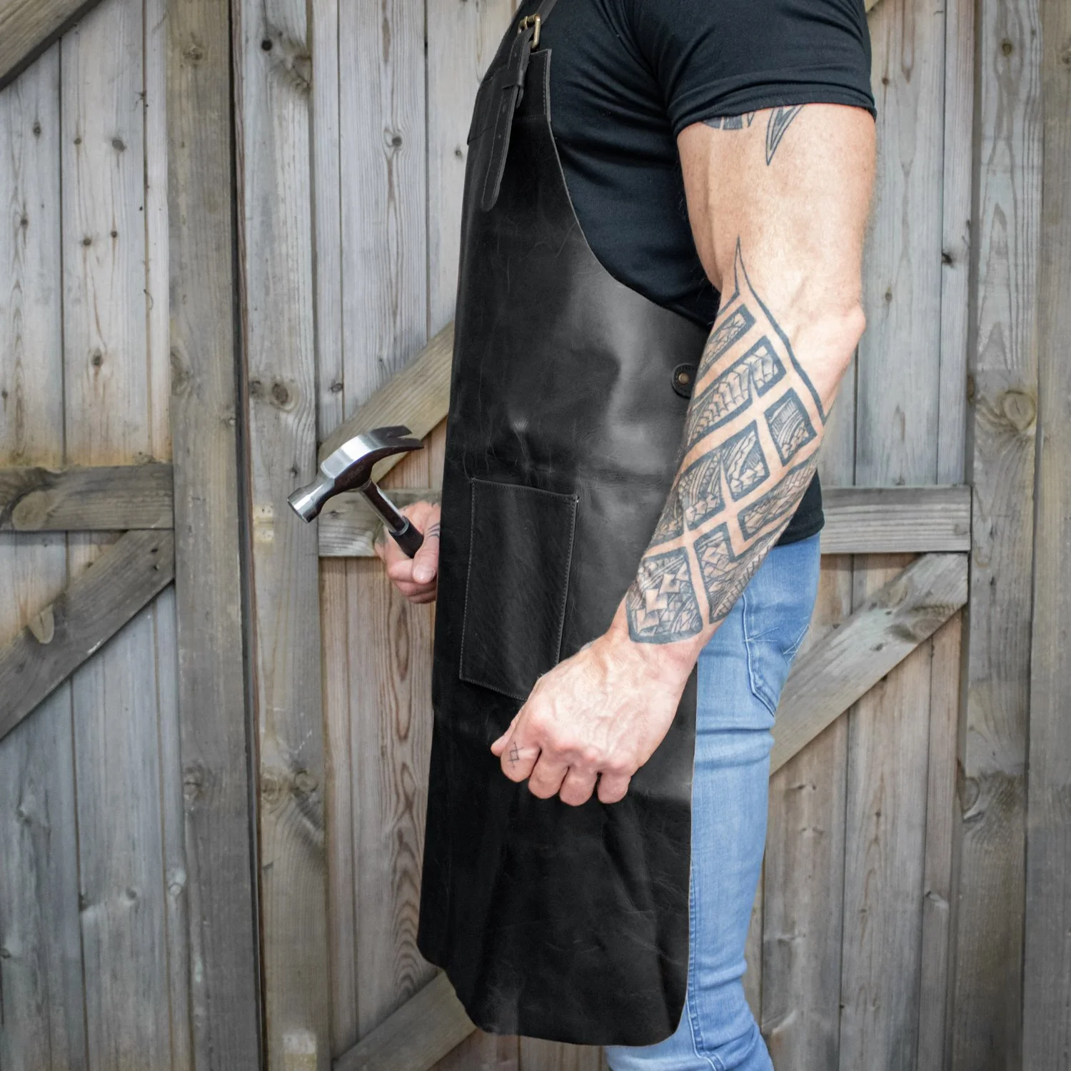 Double Pocket Leather Apron - Image 9