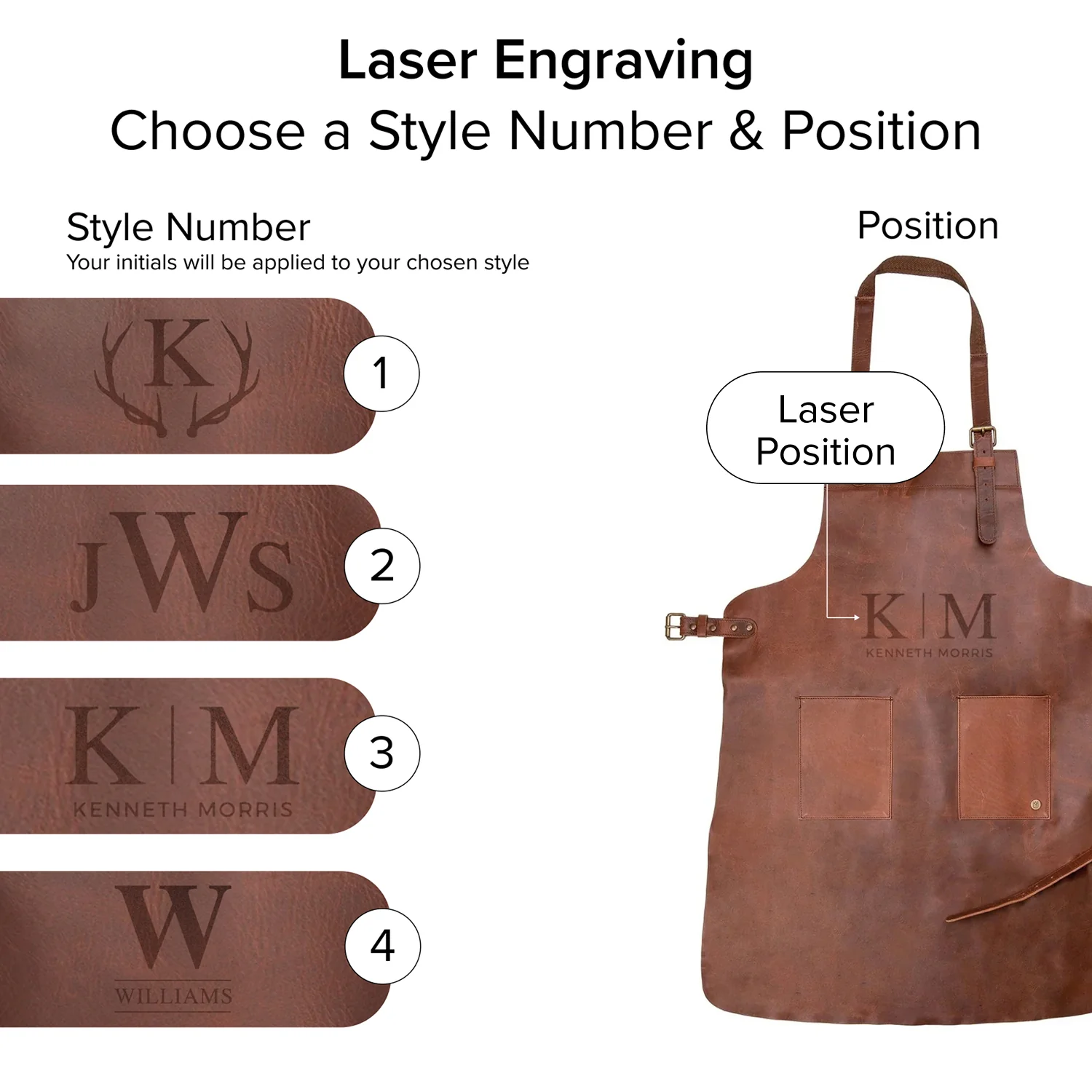 Double Pocket Leather Apron - Image 4