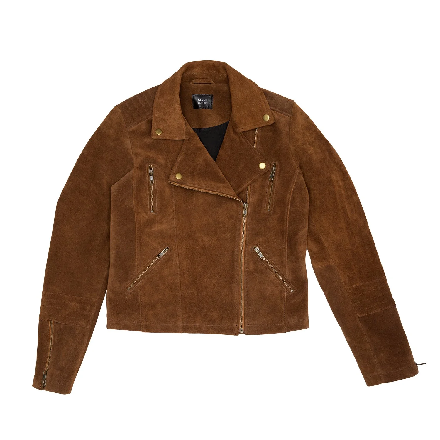 Ladies Suede Biker Jacket - Image 3