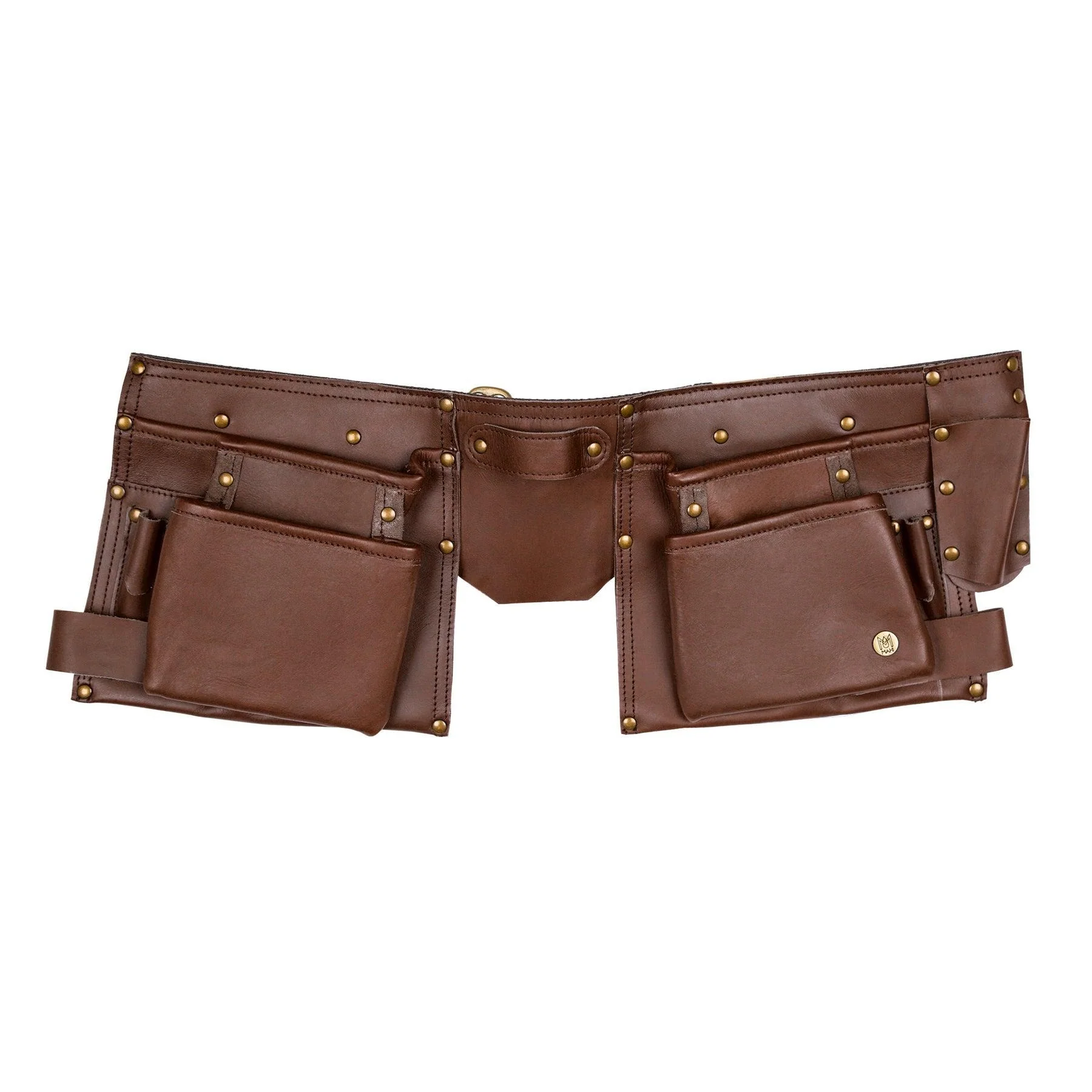 Laser Personalized Brown Leather Tool Belt - Image 5