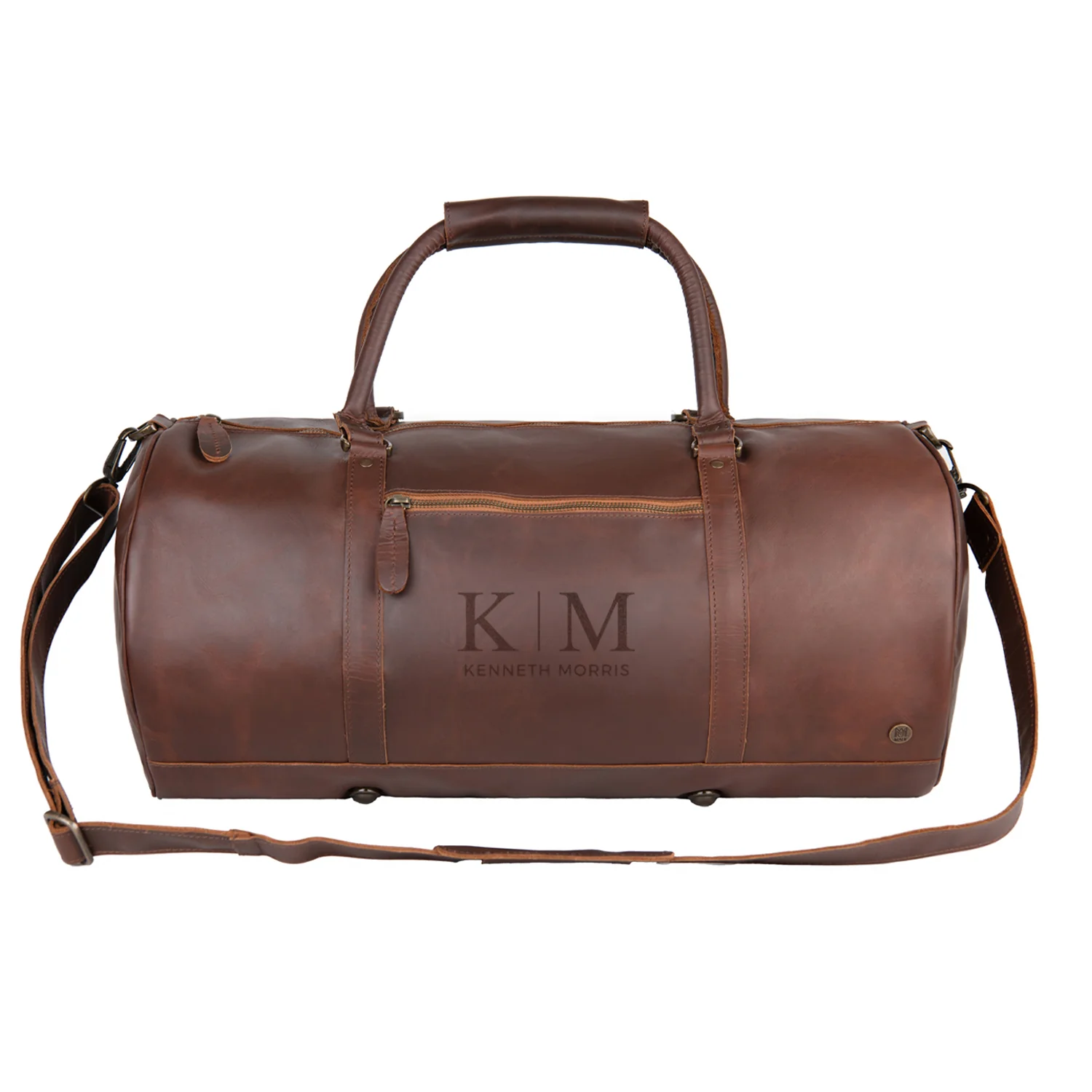 Laser Personalized Leather Duffle Bag - Image 5