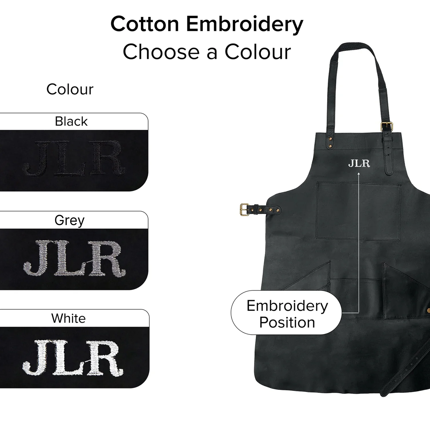 Long Multi-Pocket Leather Apron - Image 3