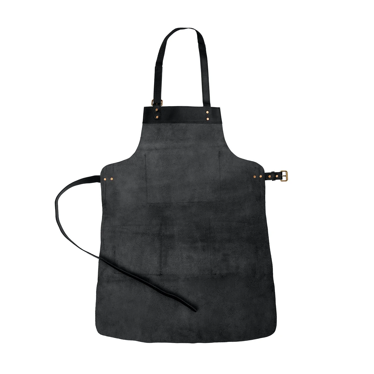 Long Multi-Pocket Leather Apron - Image 4