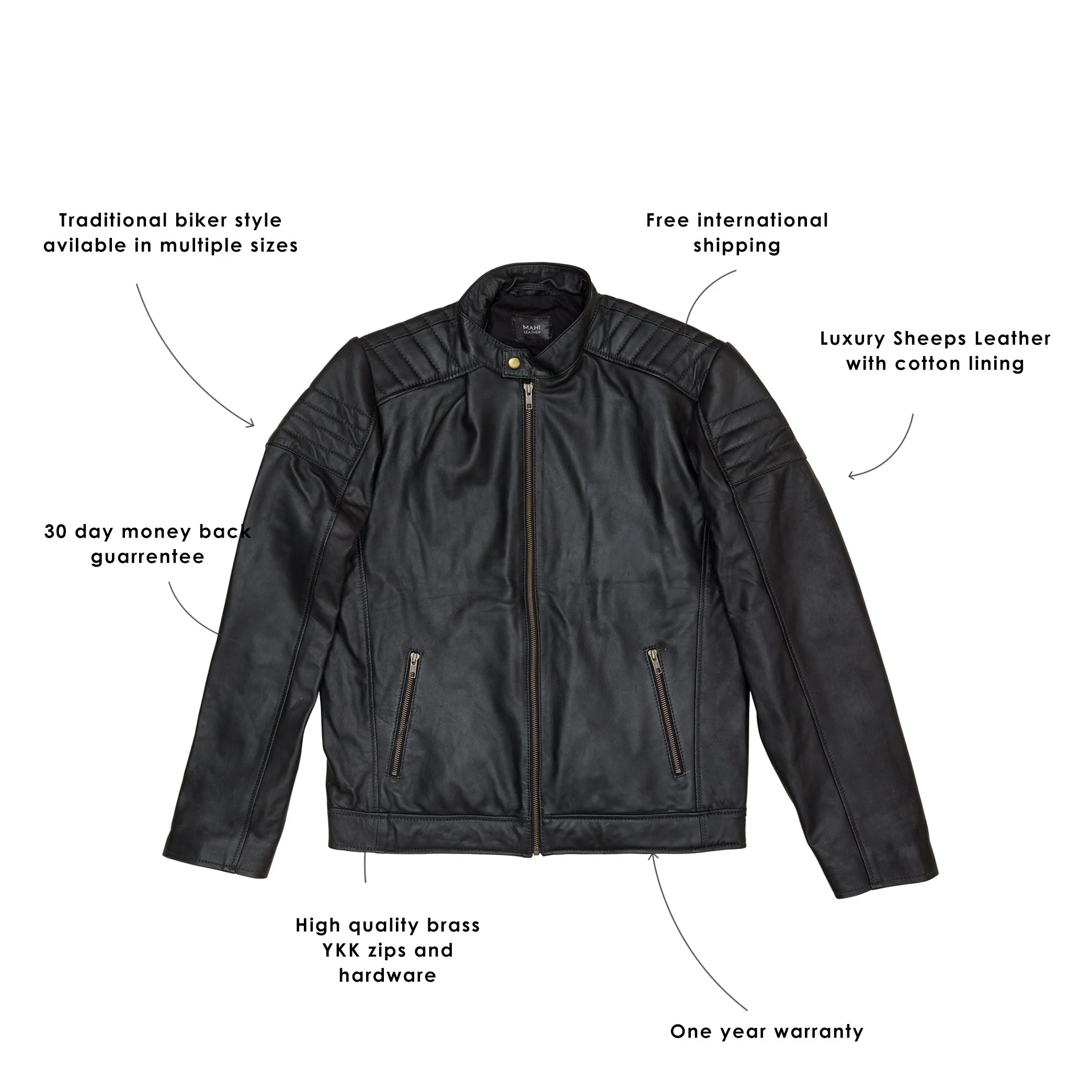 Mens Biker Jacket - Image 7