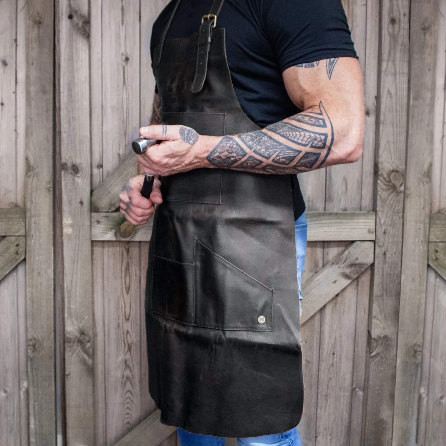 Multi-Pocket Leather Apron - Image 9