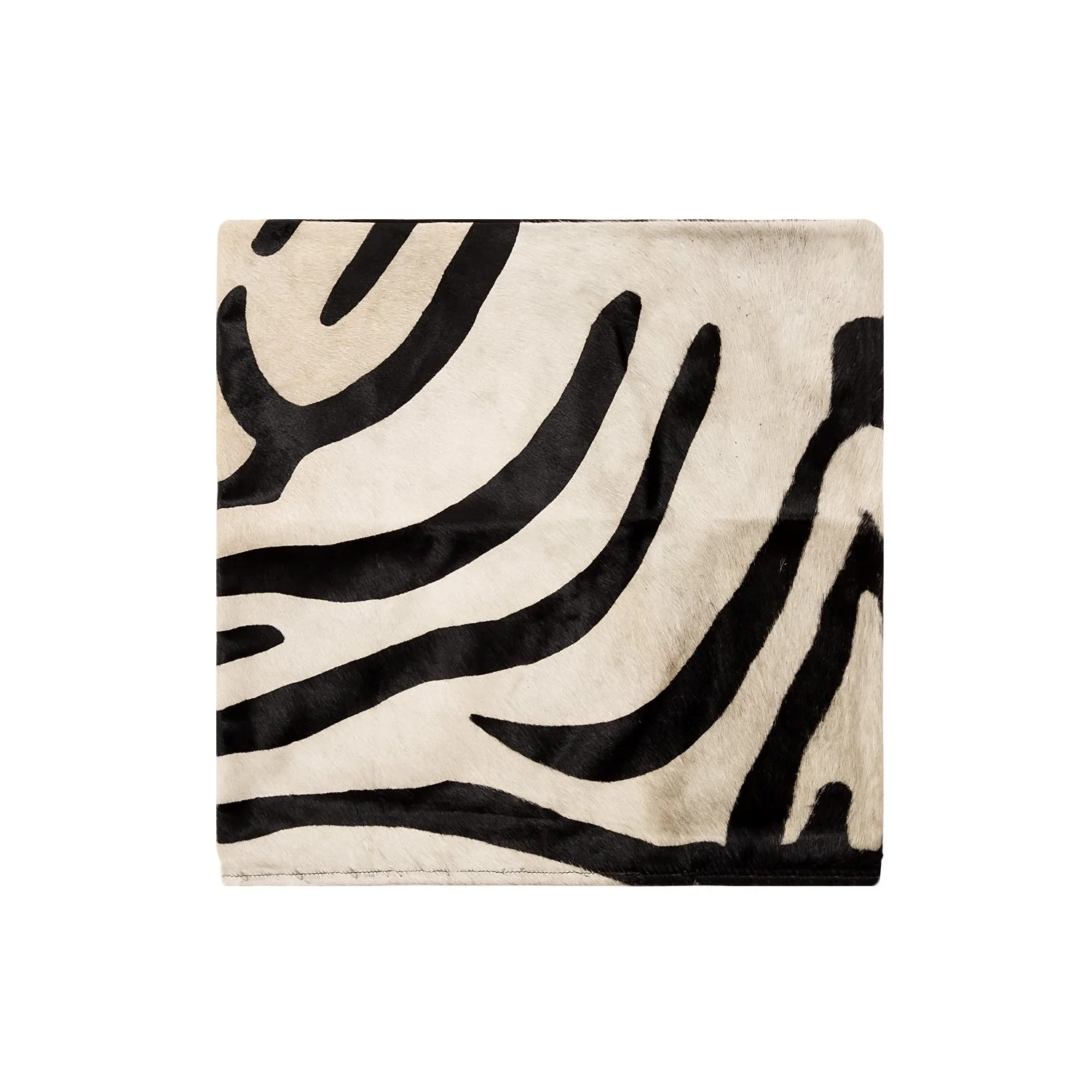 Zebra Print Natural Cowhide Cushion Cover - Image 3
